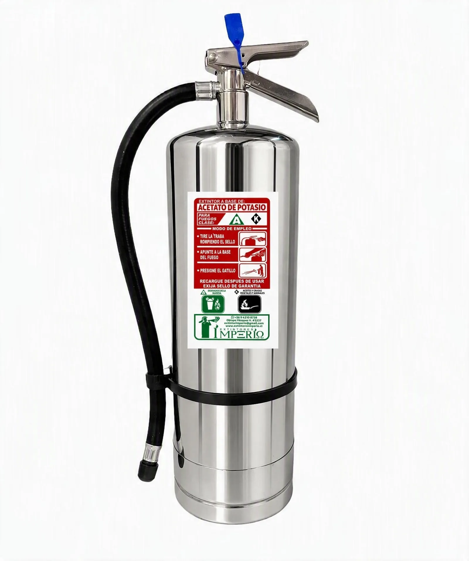 Extintor Clase K — Acetato de Potasio — 6 Litros
